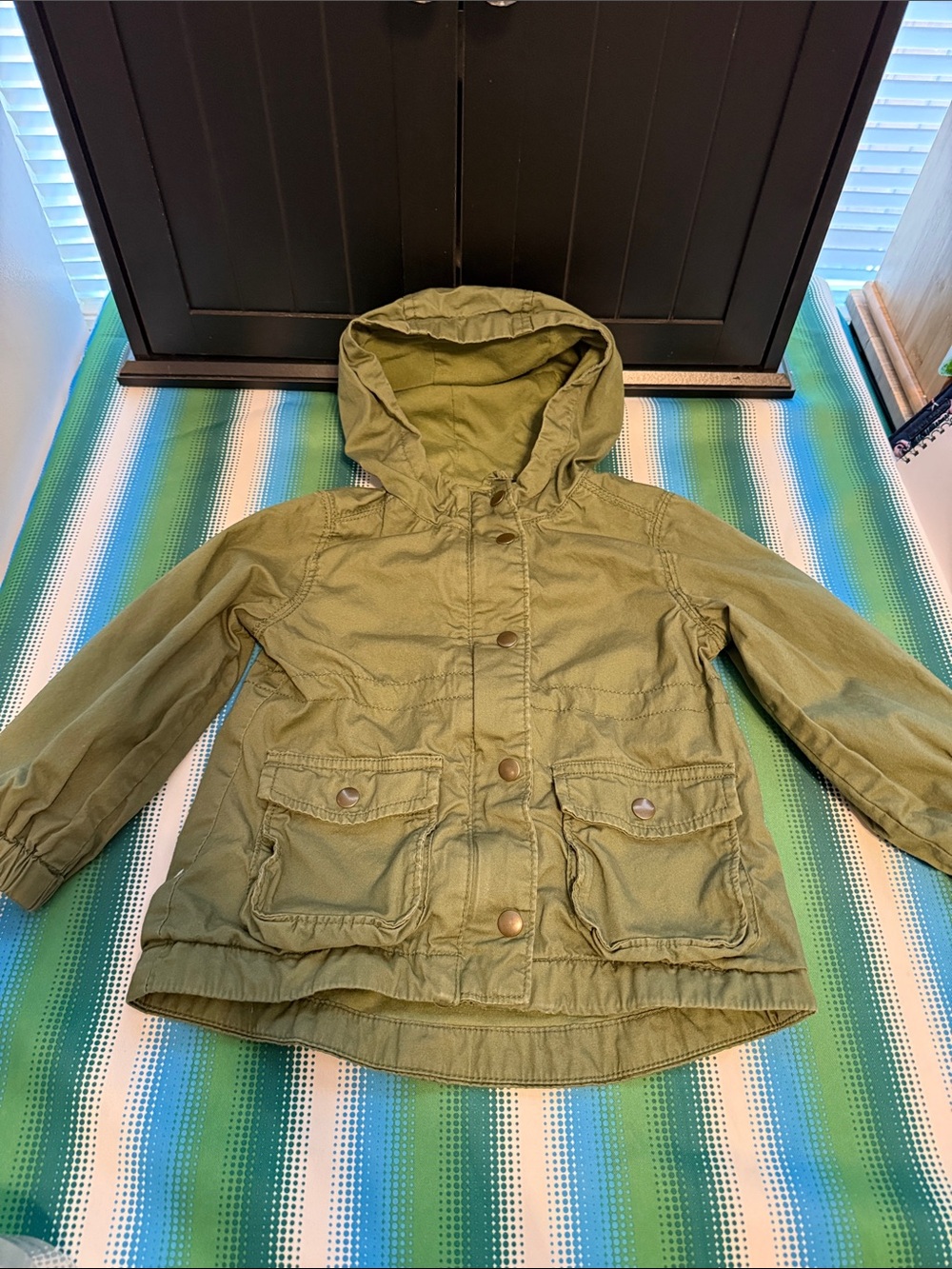 Old Navy Kids Olive Hooded Anorak Jacket